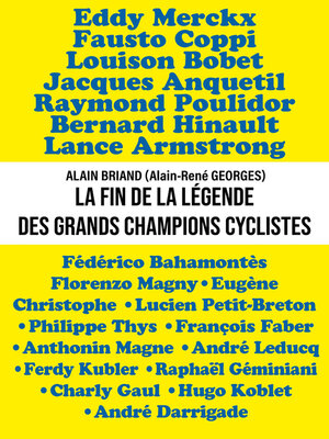 cover image of La fin de la légende des grands champions cyclistes